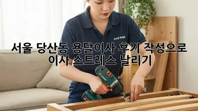 서울 당산동 용달이사 후기 작성으로 이사 스트레스 날리기!